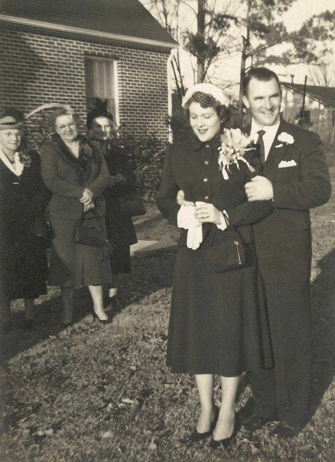 Mary Alice Rivenbark and Junior Stancil on their wedding day in Duplin County, North Carolina, in 1952.