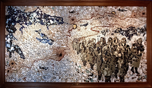 Mosaic honoring the 'Chosin Few' at Parris Island Marine Corps Museum.