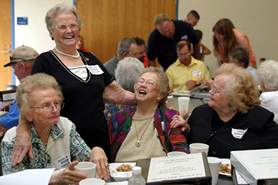 Hazel Hill Wright, Mavis Hill Godwin, Bea Hill Renfrow and Eloise Hill Sidelinger at the 2005 Stancil Reunion.