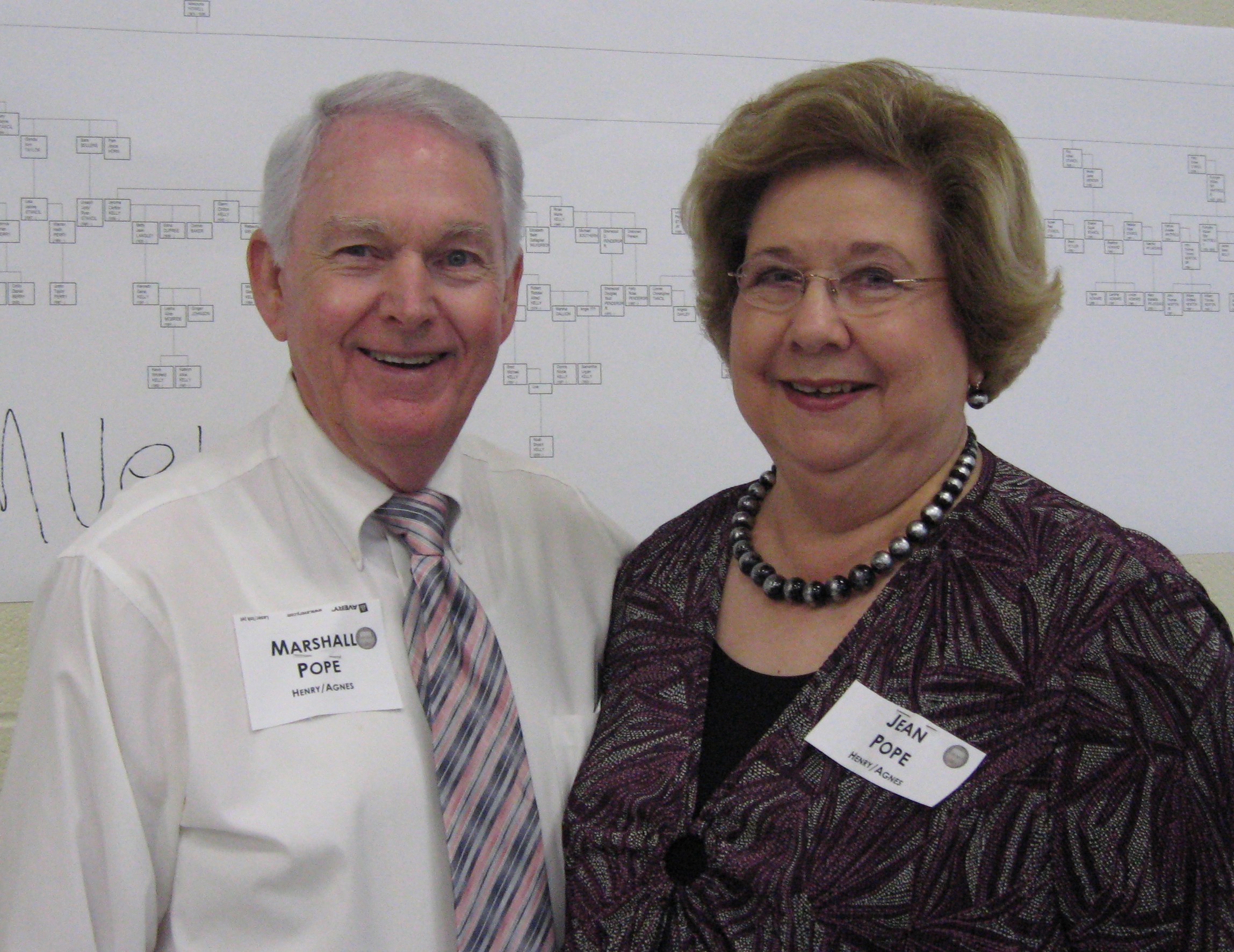 Marshall and Jean Pope at the 2008 Stancil Family Reunion in Wilson, North Carolina.