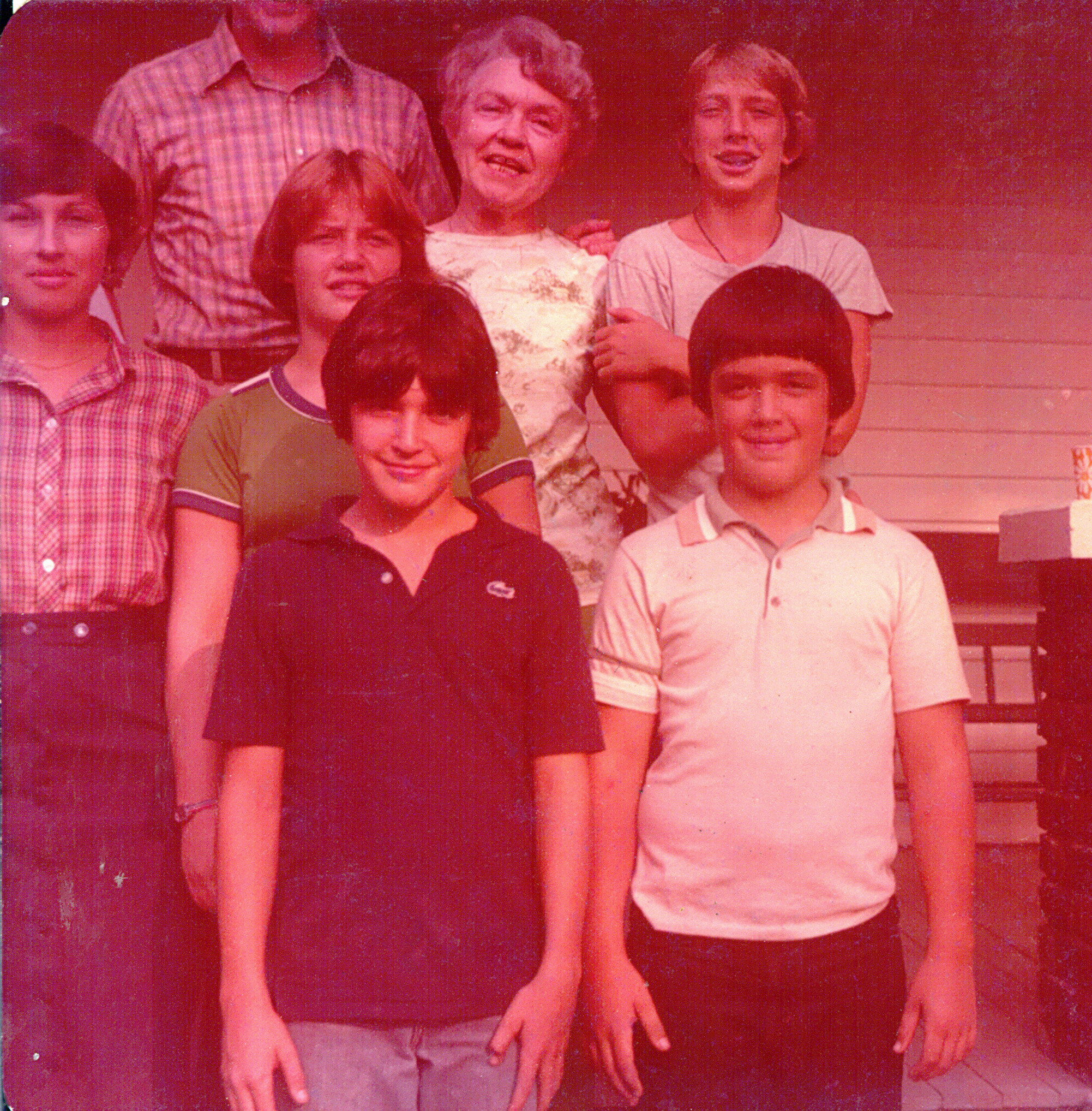 Mary Frances Baker Batts, Claire Batts, David Henry Batts, Tim Batts, Vazelle Stancil Jessup and Jamey Batts in Kenly, North Carolina.